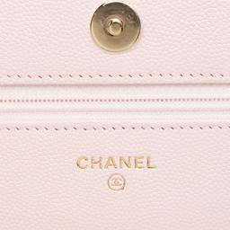 Chanel Caviar Leather Crystal CC Wallet on Chain