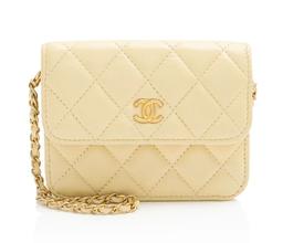 Chanel Lambskin Pearl Crush Mini Clutch