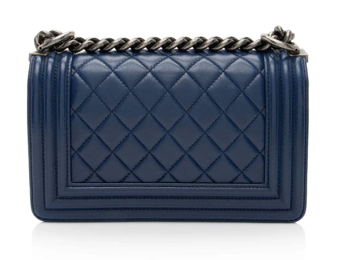 Refurbished Chanel Lambskin Small Boy Bag - Reebelo New Zealand