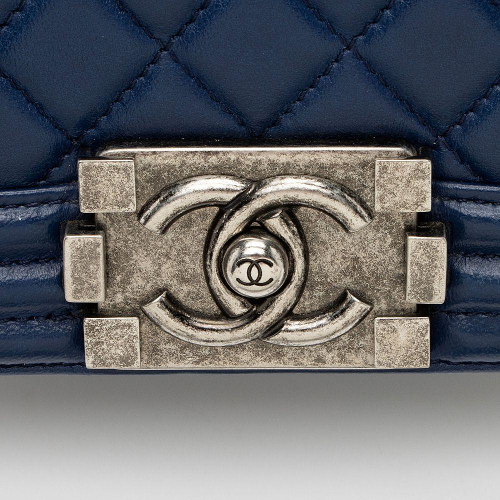 Refurbished Chanel Lambskin Small Boy Bag - Reebelo New Zealand