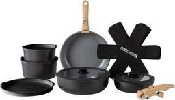 Country Kitchen Cookware Set with Removable Handle