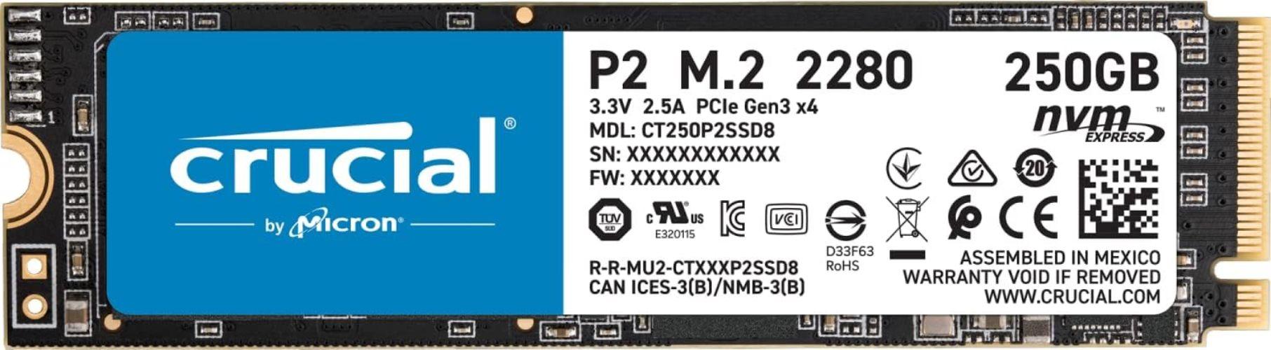 Crucial  P2 NVMe SSD - 1TB - Black - Brand New