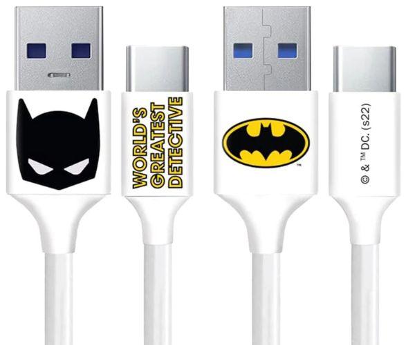 DC  Batman USB to Type-C Charging Cable 05 DC - White - Brand New