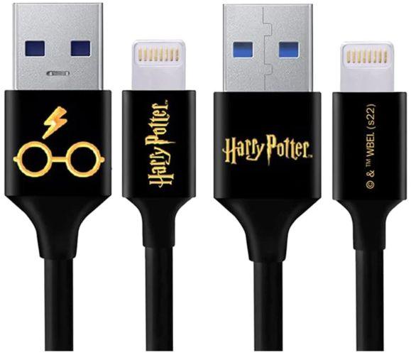Harry Potter 19 DC USB to iOS Charging Cable - Black - Brand New