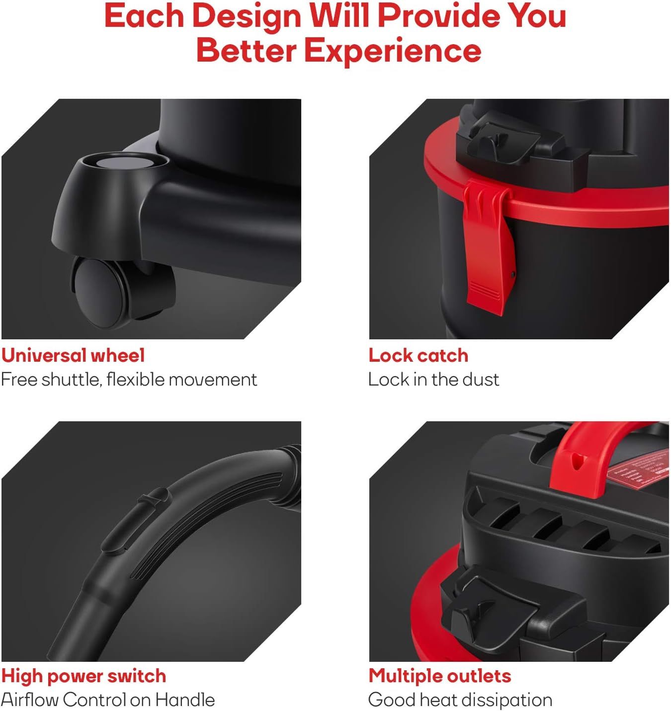 Eastvolt Wet Dry Vacuum Cleaner K-411F - EVWDV01