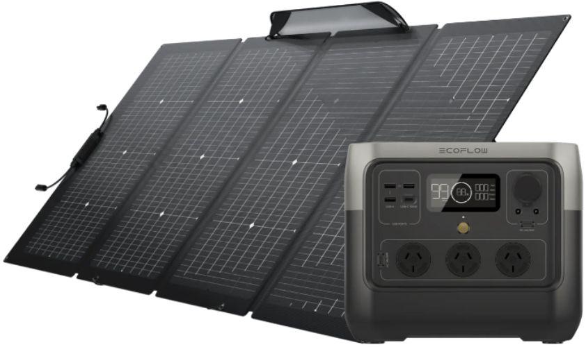 EcoFlow  RIVER 2 Pro + 160W Solar Panel Bundle - Black - Brand New