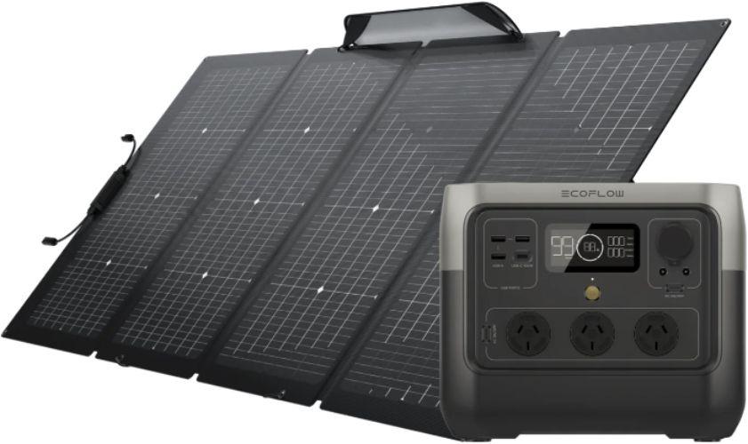 EcoFlow  RIVER 2 Pro + 220W Solar Panel Bundle - Black - Brand New