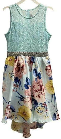 Emily Rose Girl's Floral High Low Dress 12