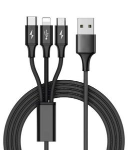 Extreme 3in1 Charge n Sync Cable (1.2m) - Black