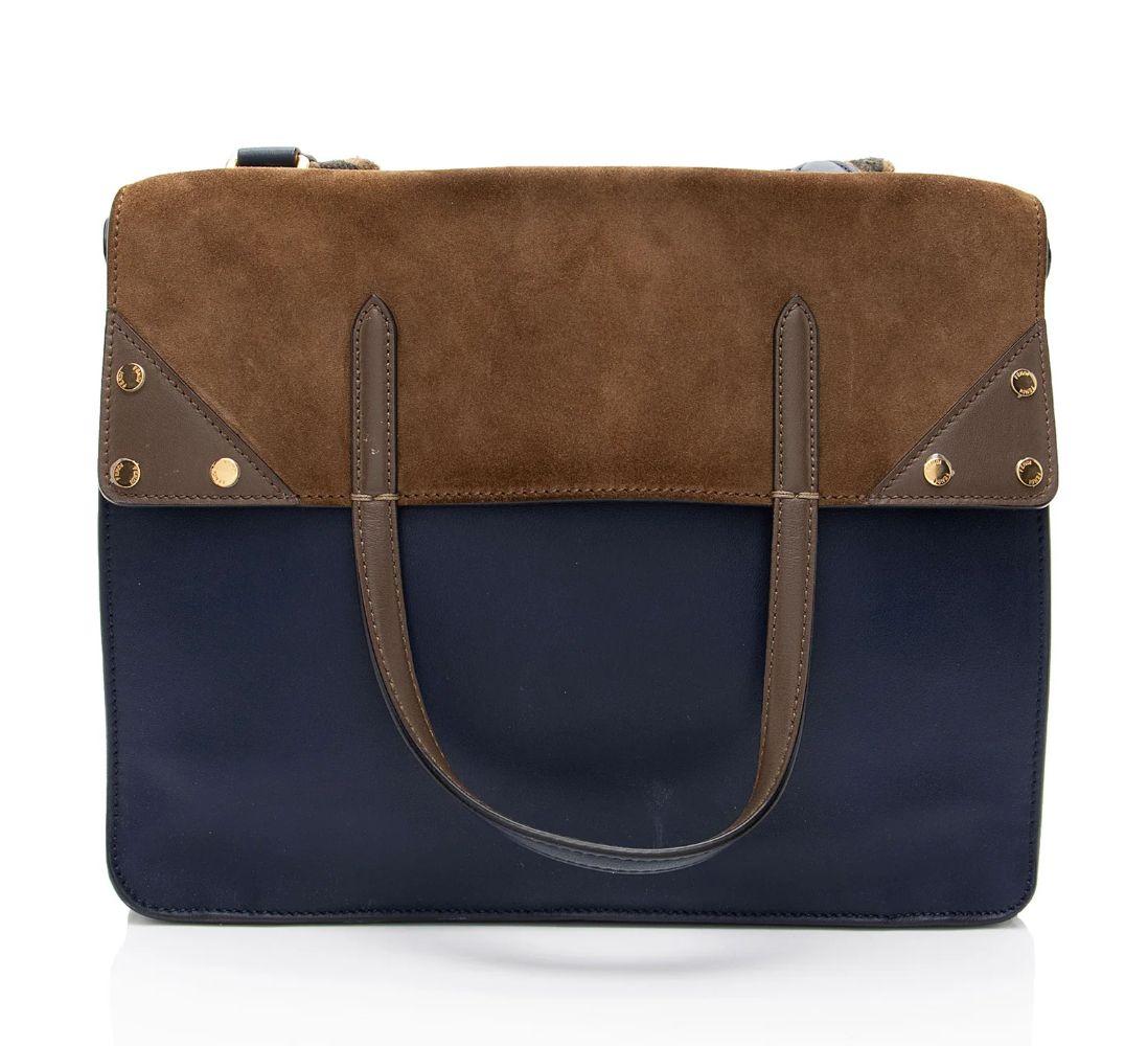 Fendi Suede Calfskin Grace Flip Tote