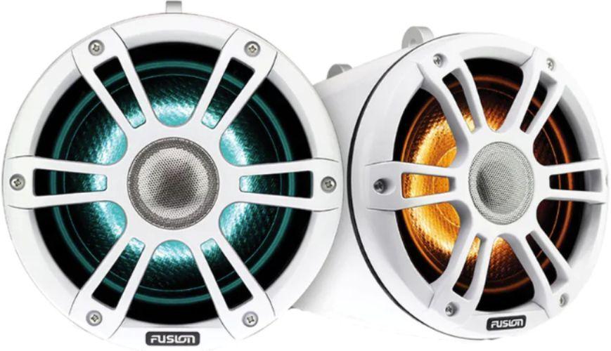 Fusion  Tower Speaker 6.5" With CRGBW Lighting - White - Brand New