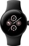 Google Pixel Watch 2 (Bluetooth) - 32GB - 1.2 inch - Matte Black Aluminum Case with Obsidian Fluoroelastomer Active Band