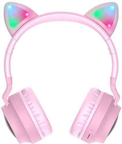 Hoco  Bluetooth Cat Ear Headset with LED Light - Pink - Brand New