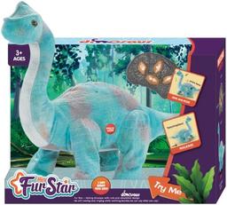 Hot Fur Star Plush Remote Control Large Dinosaur - Blue