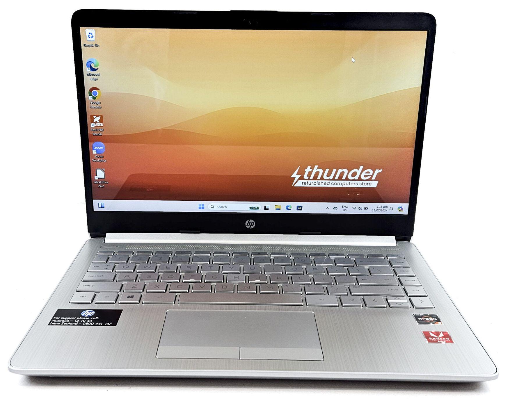 HP  14s-dk0118AU Laptop 14" - AMD Ryzen 3 3200U 2.6GHz - 256GB - Silver - 8GB RAM - 14.0 Inch - Good