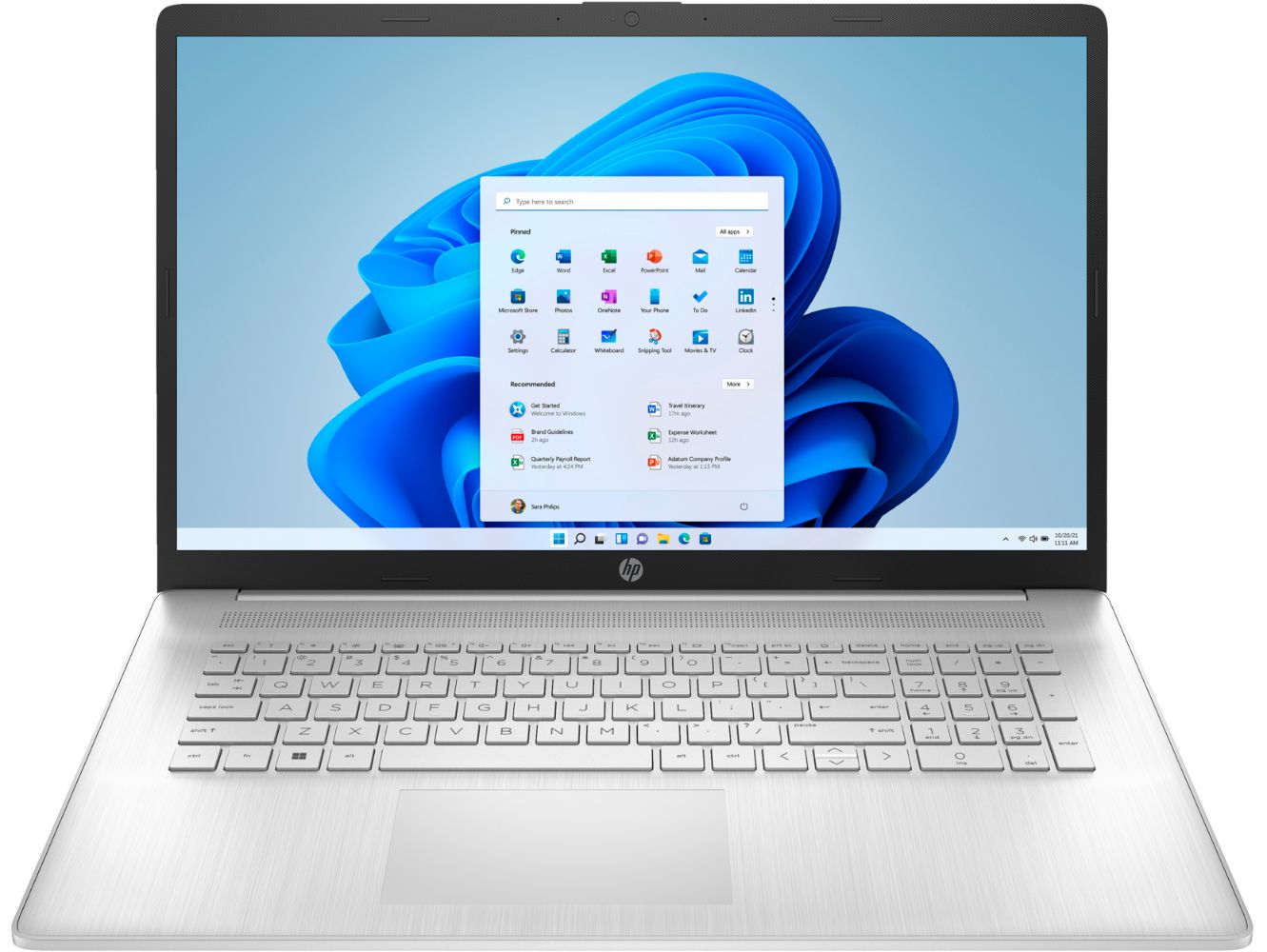 HP 17-cn0xxx Laptop 17.3" - Natural Silver - Intel Core i5-1135G7 0.9GHz - 8GB RAM - 512GB