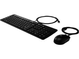 HP 9SR36AA Keyboard and Mouse Wired Slim - Black