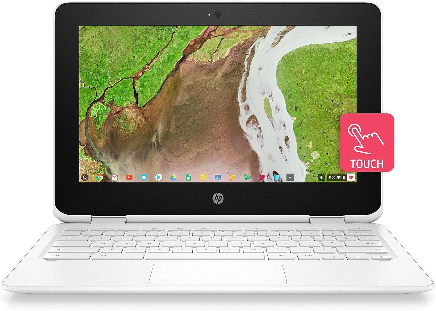 HP Chromebook x360 11 G1 EE Laptop 11.6" - Intel Celeron N3350 1.1GHz - 128GB - White - 4GB RAM - 11.6 Inch - Excellent