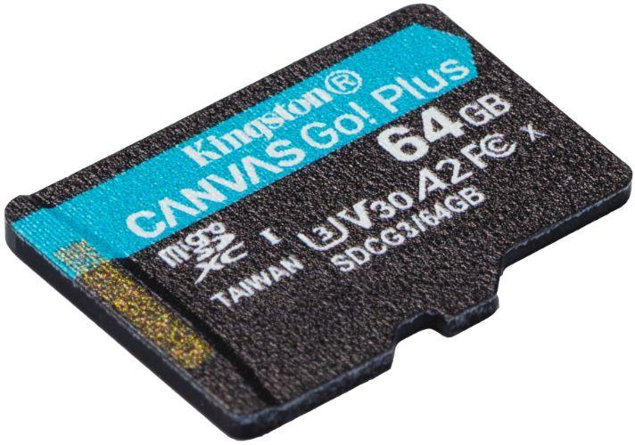 Kingston Canvas Go! Plus microSD Memory Card - 128GB - Black
