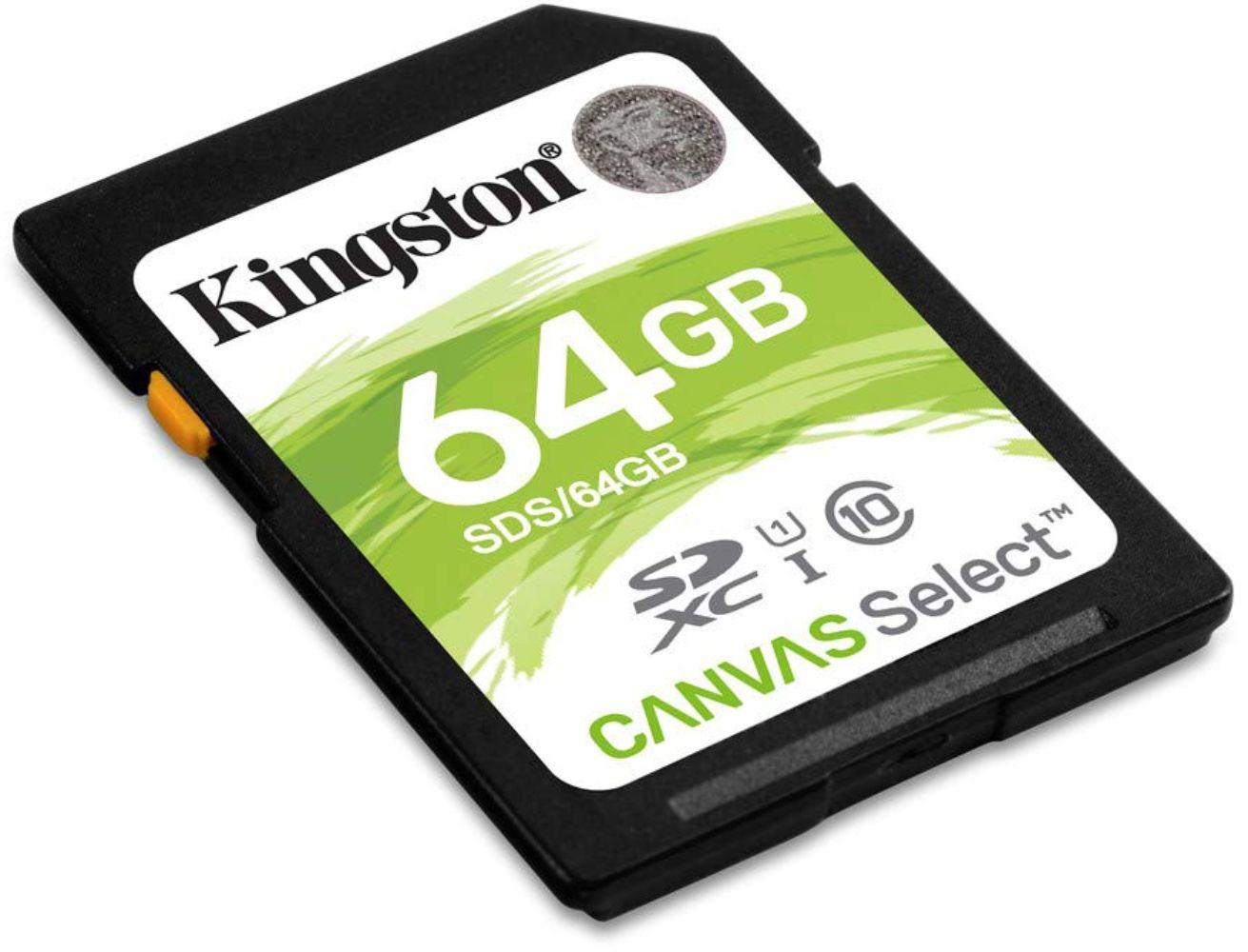 Kingston Canvas Select SDHC/SDXC Class 10 UHS-1 Memory Card - 32GB - Black/Green