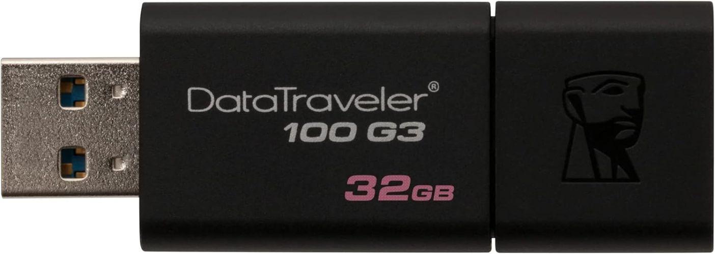 Kingston  DataTraveler 100 G3 USB Flash Drive - 128GB - Black - Brand New