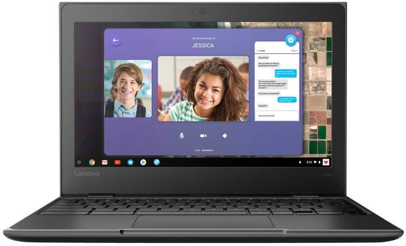 Lenovo 100e Chromebook (1st Gen) Laptop 11.6" - Black - Intel Celeron N3050 1.6GHz - 4GB RAM - 32GB