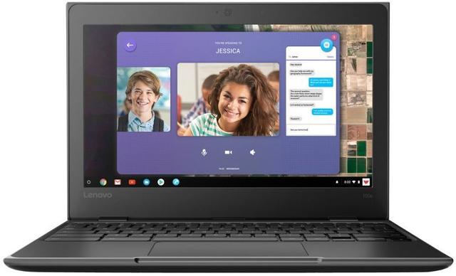 Lenovo 100e Chromebook (1st Gen) Laptop 11.6" Intel Celeron N3350 1.10GHz in Black in Premium condition