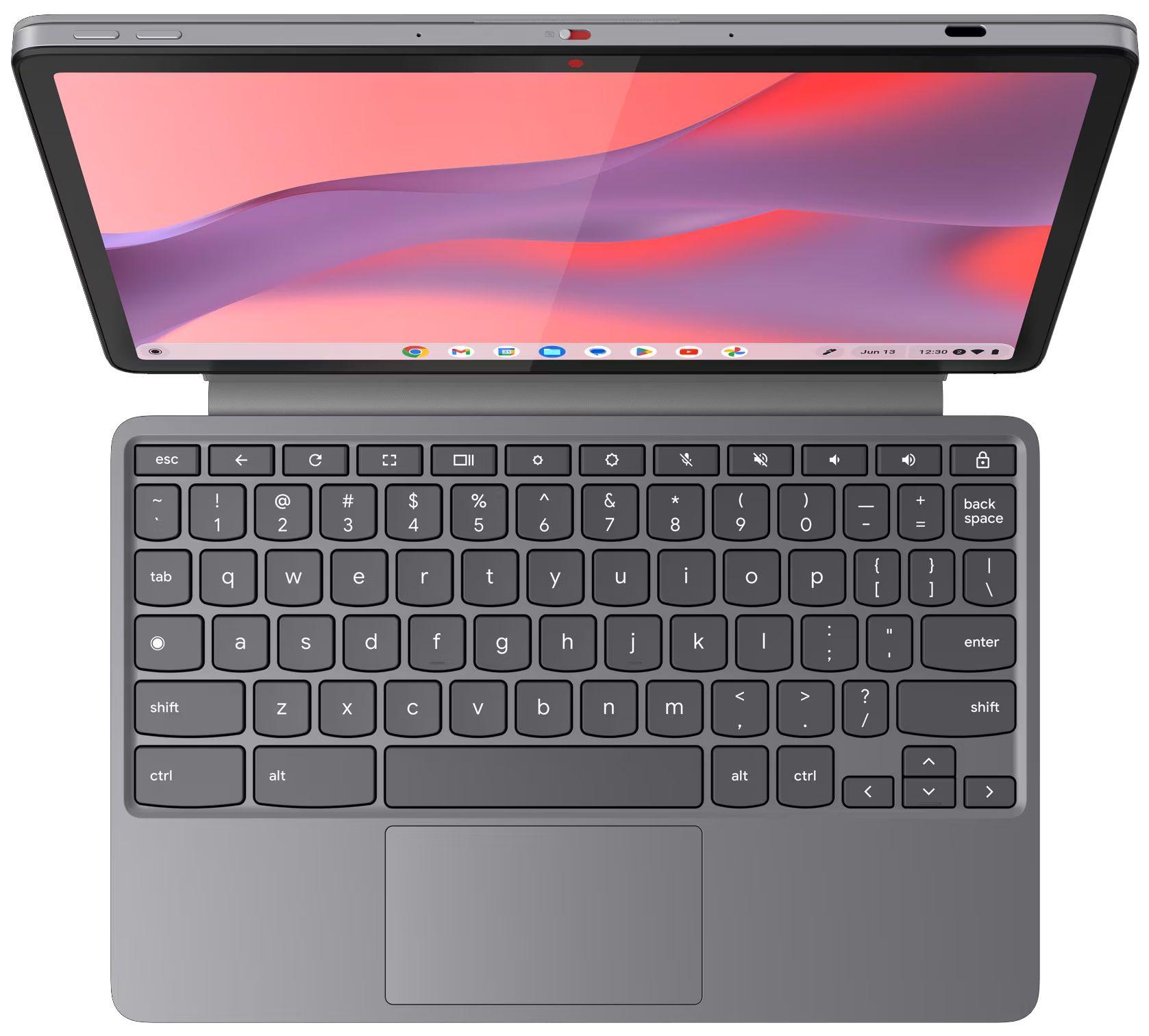 Lenovo Chromebook Duet (Gen 9) Laptop 10.95" - Luna Grey - MediaTek Kompanio 838 2.6GHz - 8GB RAM - 128GB