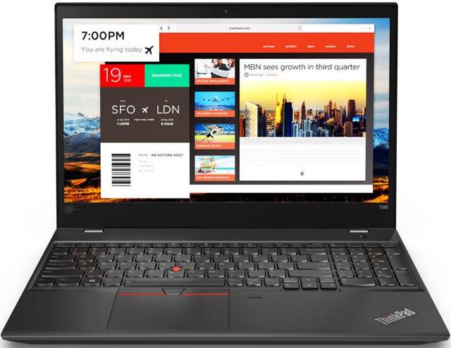 Lenovo ThinkPad T580 Laptop 15.6" Intel Core i7-8550U 1.8GHz in Black in Excellent condition