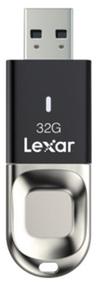 Lexar JumpDrive Fingerprint F35 USB 3.0 Flash Drive - 64GB - Silver