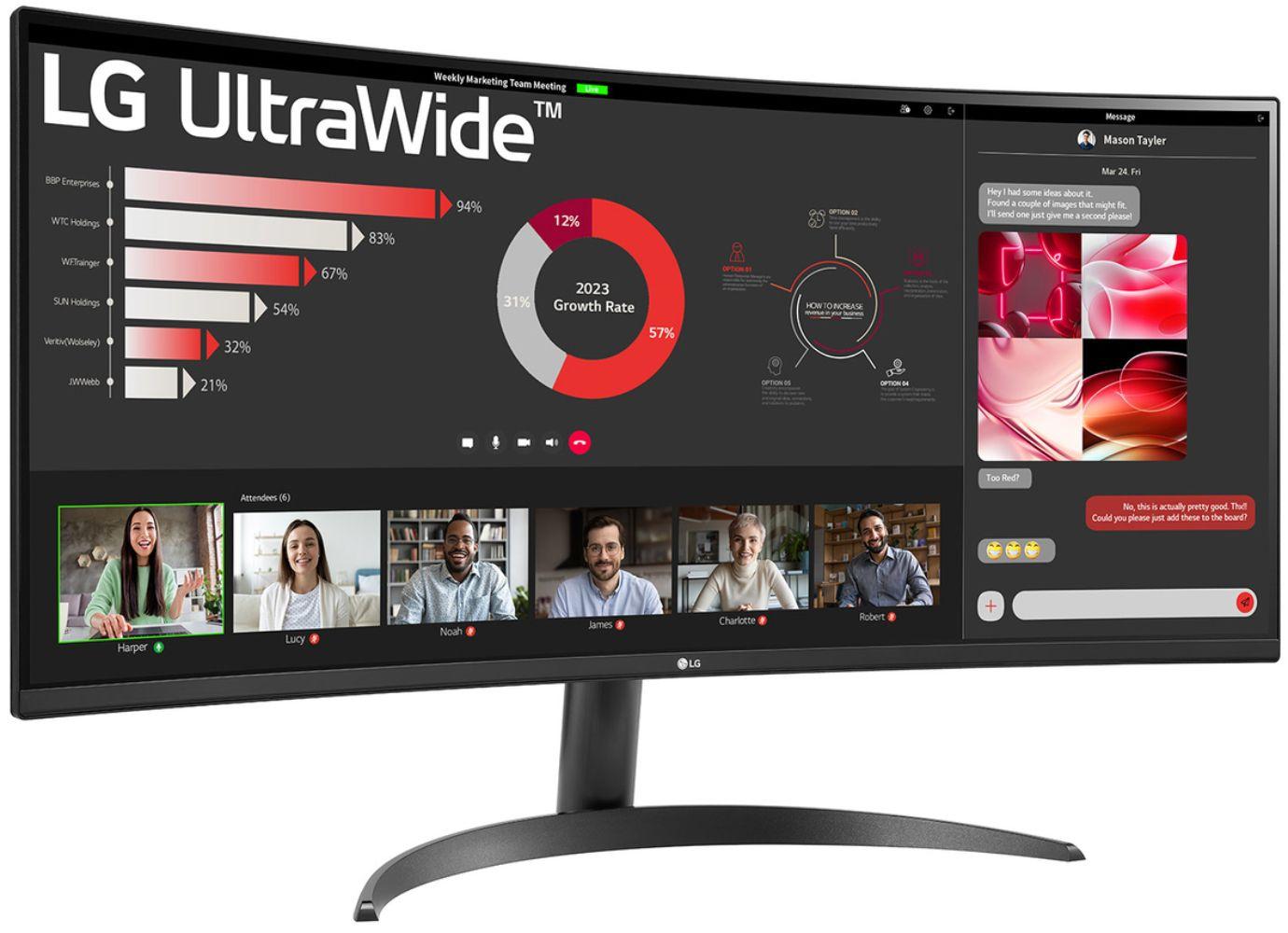 Refurbished LG 34WR50QK-B Curved UltraWide QHD Monitor 34" - Reebelo New Zealand