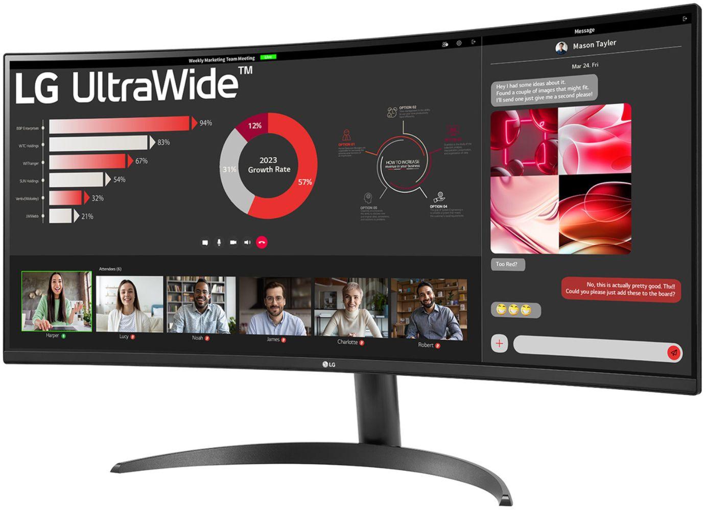 Refurbished LG 34WR50QK-B Curved UltraWide QHD Monitor 34" - Reebelo New Zealand