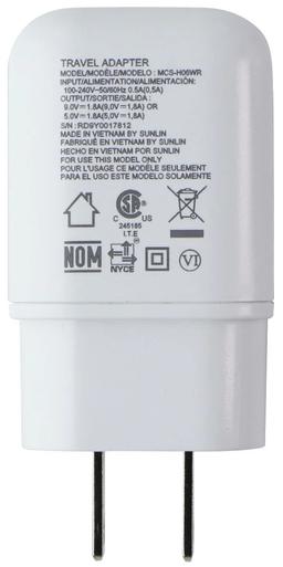 LG USB-A Fast Charge Wall Charger (MCS-H06WR)