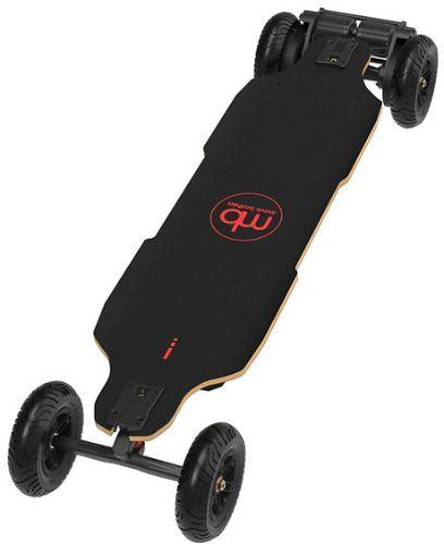 Mavic Brothers  Bamboo Electric Skateboard with Mavic Brothers Alpha Helmet (Medium) Bundle - Black - Brand New