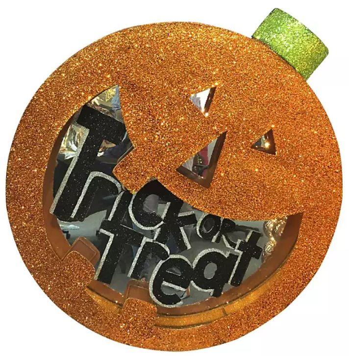 Member's Mark Pre-Lit Jack-O-Lantern Glitter Decor