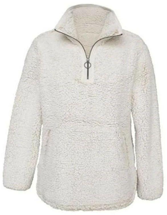 Member's Mark Women's Cozy Sherpa 1/4 Zip Pullover XL