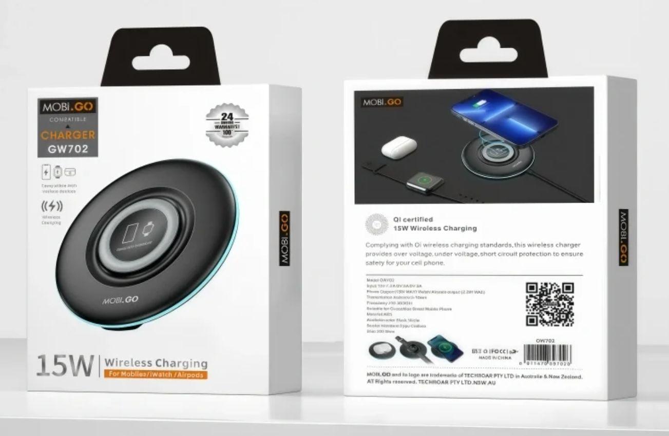 Refurbished Mobigo GW702 15W Wireless Charger Pad - Reebelo New Zealand