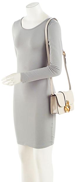 Moschino Leather Heart Lock Shoulder Bag