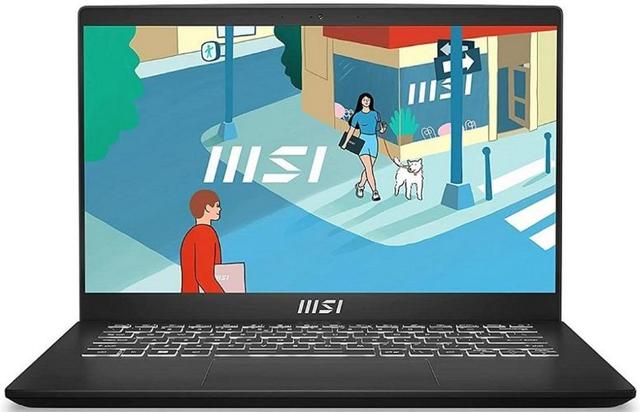 MSI Modern 14 Laptop 14" AMD Ryzen 5 75320U 2.0 GHz in Black in Brand New condition