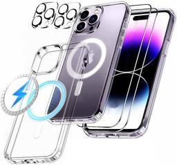 NZCLOUD Magsafe Phone Case 5 in 1 Combo for iPhone 15 - Clear