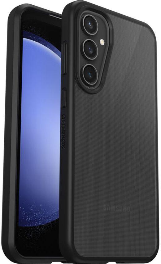 OtterBox React Series Phone Case for Galaxy S23 FE - Black Crystal (Clear/Black)