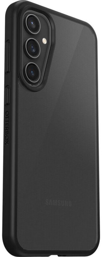 OtterBox React Series Phone Case for Galaxy S23 FE - Black Crystal (Clear/Black)