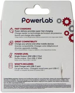 PowerLab 20W USB-C Wall Charger with Power Delivery