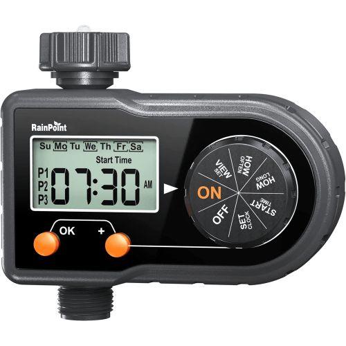 RainPoint  Digital Sprinkler Water Hose Timer - Black - Brand New
