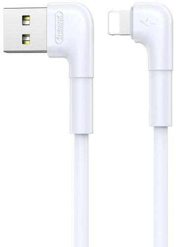 Remax  Phone Cable Lightning 90° 2.1A - White  - Brand New