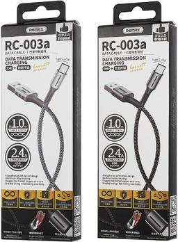 Remax Phone Cable Lightning Barrett Series 2.4A - Black