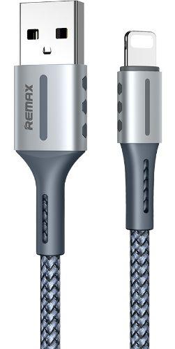 Remax  Phone Cable Lightning Barrett Series 2.4A - Silver - Brand New