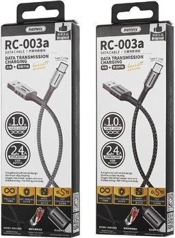 Remax Phone Cable Lightning Barrett Series 2.4A - Silver