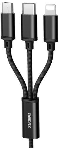 Remax  RC-131th Gition 3-in-1 Charging Cable 2.8A (1.15M) - Black - Brand New