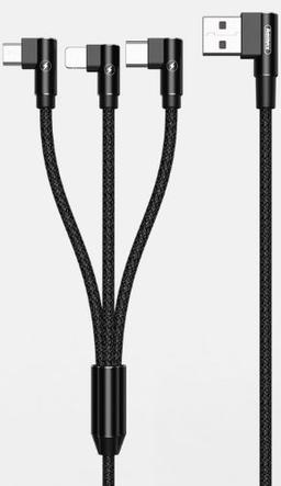 Remax RC-167th Ranger 3-in-1 Charging Cable 2.4A (1M) - Black
